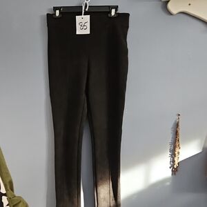 # 85 Andrew Marc Black Stretchy Suedelook Pullon Dressy Pant Sz SMALL